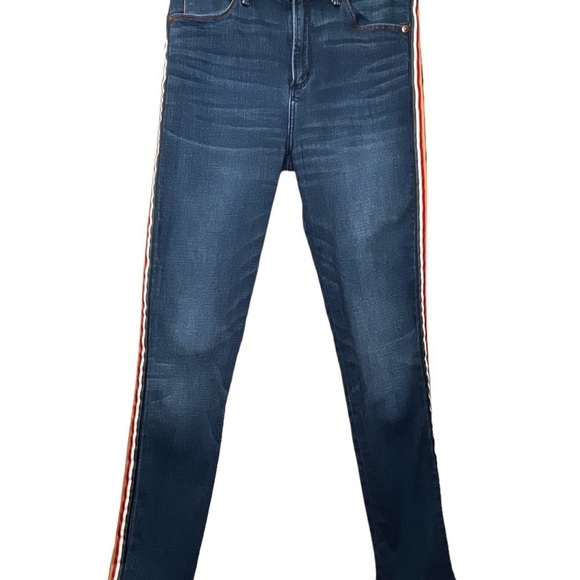 Abercrombie & Fitch | Simone High Waisted Jeans With Side Stripe Sz 28/6 - Picture 2 of 8